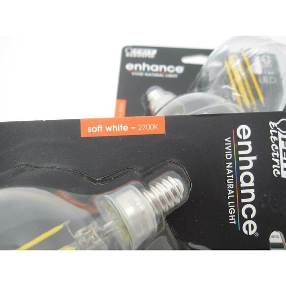 New Lot of 4 Feit 40 Watt Replacement LED Soft White 2700K Dimmable 3.8 W Bulb - Picture 4 of 4